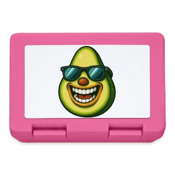 Coole Avocado mit Sonnenbrille Sommer Veggie Spaß - Brotdose - Pink - Vorne
