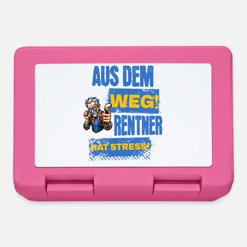 Cooler Rentner hat Stress. - Brotdose - Pink