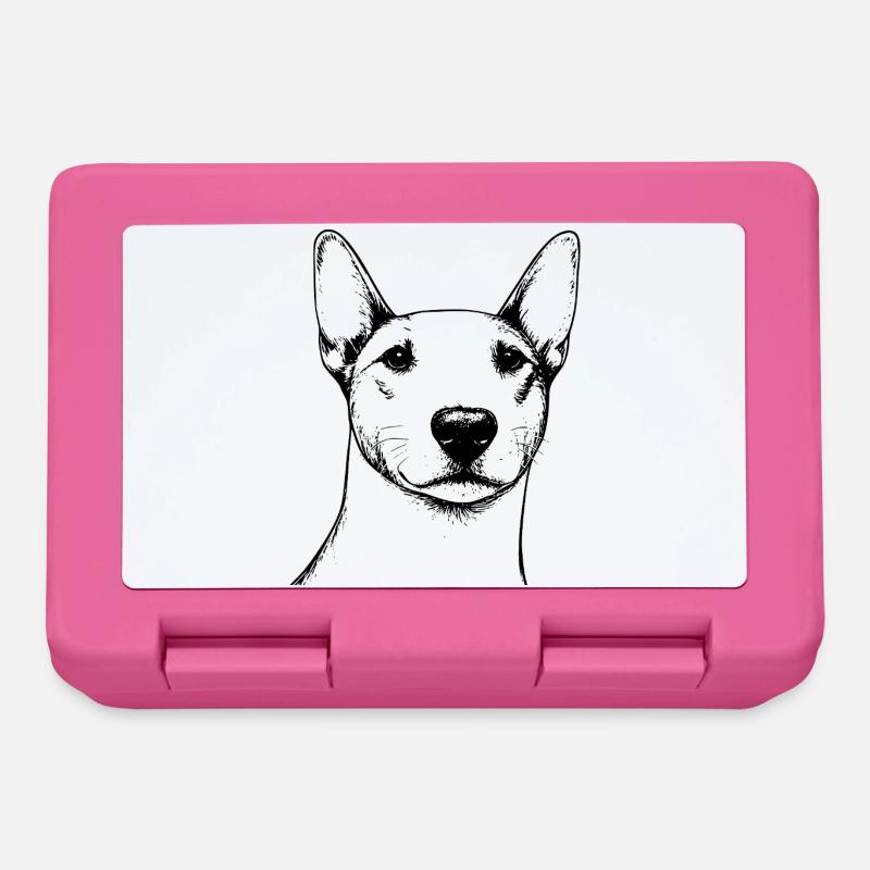 Bullterrier Umrisse - Brotdose - Pink