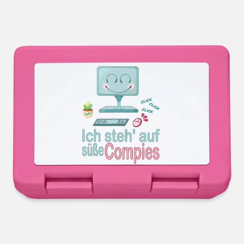 Ich steh' auf süße Computer - Brotdose - Pink