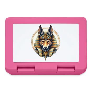 Style Steampunk Husky égyptien - Boîte à goûter - rose - Devant