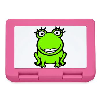 Frog Girl Eyelashes Pretty Woman Female Girl - Lunchbox - pink - Front