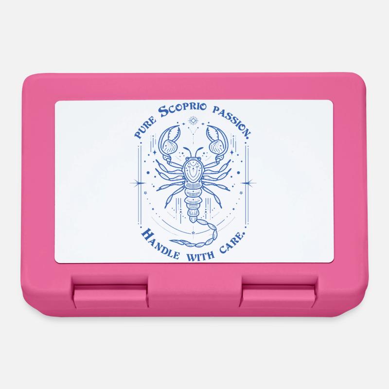 Skorpion Leidenschaft Sternzeichen Geschenk Astrologie Kunst - Brotdose - Pink