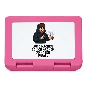 Auto machen so ich machen so - aber Unfall - Brotdose - Pink - Vorne