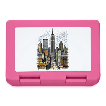 Skyline von New York City - Lunchbox - pink - Front