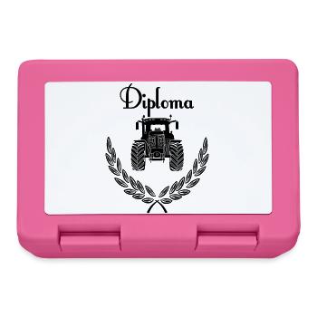 Diplom-Traktor - Brotdose - Pink - Vorne