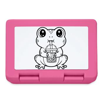 Grenouille mignonne avec design artistique en tisane bubble - Boîte à goûter - rose - Devant