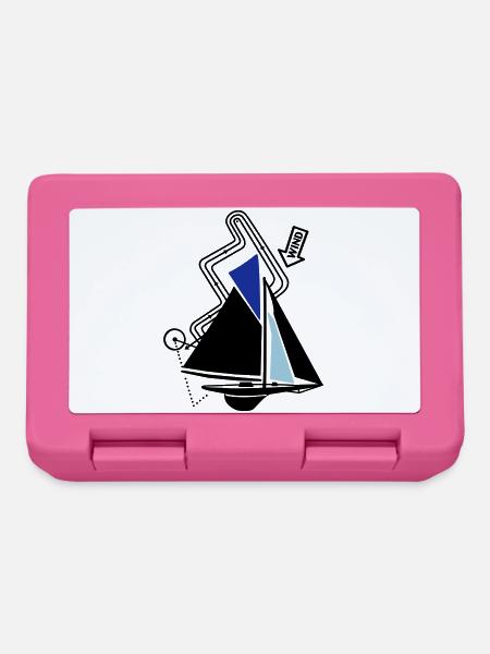 Classic Sailing Yacht Regatta Course Sailboat Yacht - Lunchbox - pink