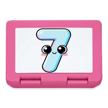 Nummer 7 Kawaii-Kuchen - Brotdose - Pink - Vorne