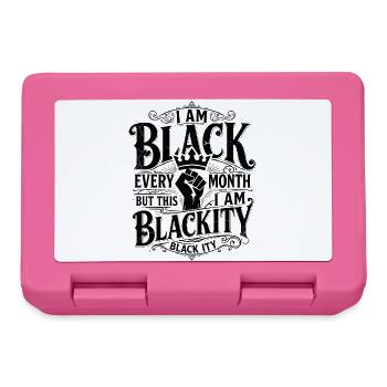 Blackity Black Ity Celebrating Black Heritage - Lunchbox - pink - Front