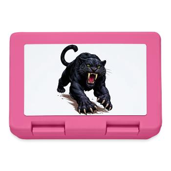 Schwarzer Panther Angriff - Brotdose - Pink - Vorne