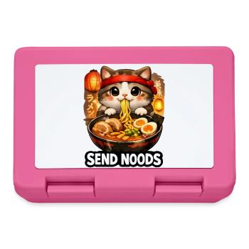 Ramen Cat Send Noods - Lunchbox - pink - Front