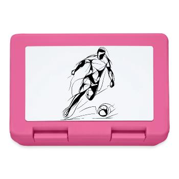 Soccer Player Drawing - Lunchbox - pink - Front