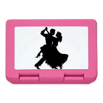 Dancing Couple Silhouette | Elegant dance motif - Lunchbox - pink - Front