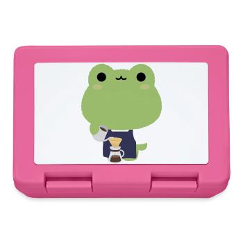 Kawaii Frog Barista - Lunchbox - pink - Front