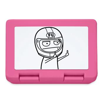 FU Meme mit Motorradhelm (Farben änderbar) - Brotdose - Pink - Vorne