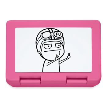 Mème avec casque de cyclomoteur (les couleurs peuvent être modifiées) - Boîte à goûter - rose - Devant