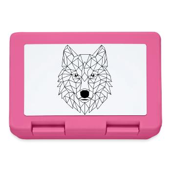 Wolf Polygon - Brotdose - Pink - Vorne