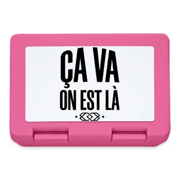 Slogan "Ça va on est là" - Style Streetwear - Boîte à goûter - rose - Devant