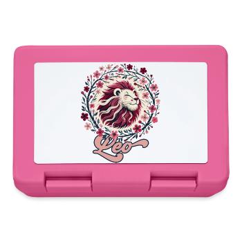 Floral Leo Circle - Lunchbox - pink - Front