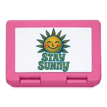 Stay Sunny Crayon Sonne Illustration - Brotdose - Pink - Vorne