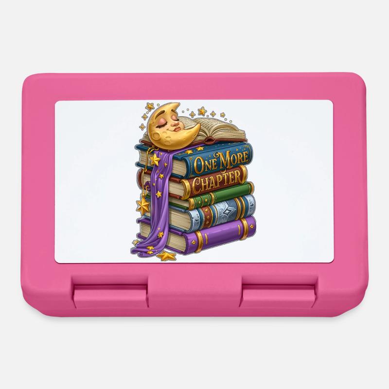 One More Chapter Sleeping Moon Book Lover - Lunchbox - pink