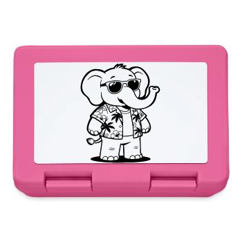 elephant vacation - Lunchbox - pink - Front