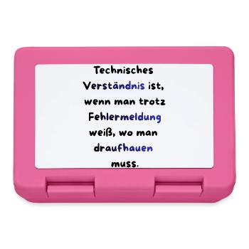 Instandhaltung T-Shirt Lustiges Geschenk Handwerk! - Brotdose - Pink - Vorne