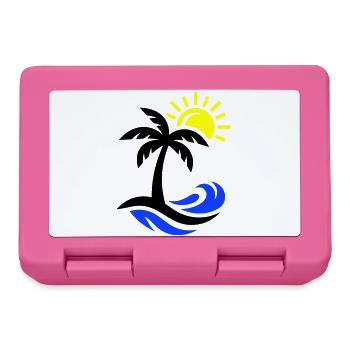 Palme Strand Ozean - Brotdose - Pink - Vorne