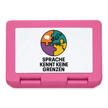 Puzzlewelt Sprache kennt keine Grenzen - Brotdose - Pink - Vorne