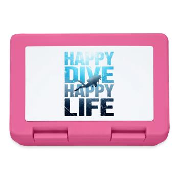 Happy Dive Happy Life – Vintage Scuba Diver - Brotdose - Pink - Vorne