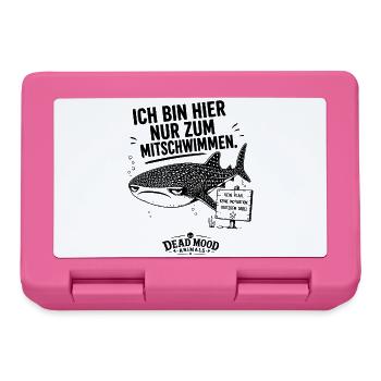 Ich bin hier nur zum mitschwimmen. Kein Plan... - Brotdose - Pink - Vorne