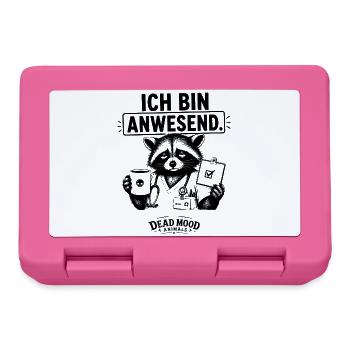 Lustiges Waschbär Pflege Humor Geschenk - Brotdose - Pink - Vorne