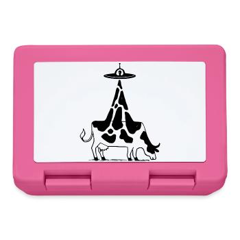 Alien Cow UFO Vintage - Lunchbox - pink - Front