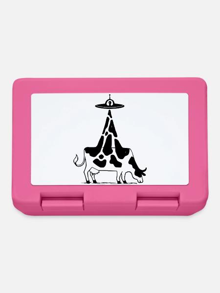 Alien Kuh UFO Vintage - Brotdose - Pink