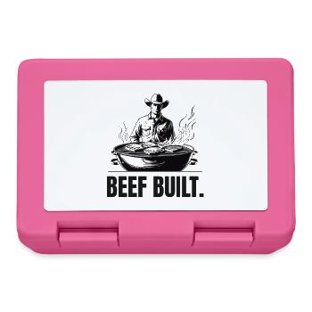 BŒUF CONSTRUIT | T-shirt Carnivore | Steak & Strength - Boîte à goûter - rose - Devant