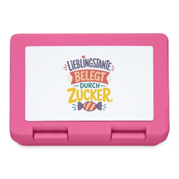 Lieblingstante Belegt durch Zucker - Brotdose - Pink - Vorne