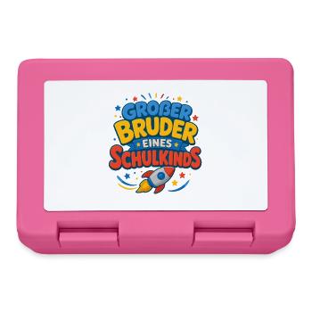 Großer Bruder eines Schulkindes Rakete - Brotdose - Pink - Vorne