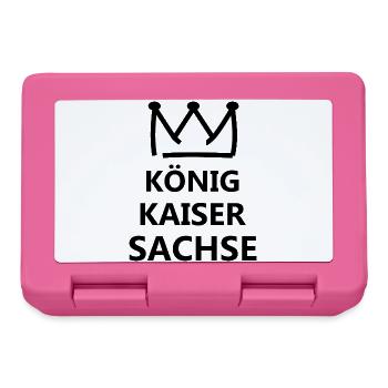 Sachsen König Krone Logo - Brotdose - Pink - Vorne