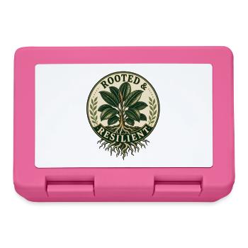 Rooted & Resilient – Vintage Gummibaum - Brotdose - Pink - Vorne