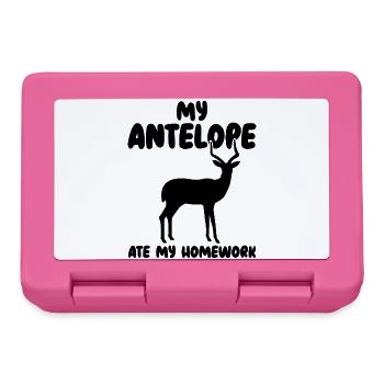 Humour d’animaux antilopes - Boîte à goûter - rose - Devant