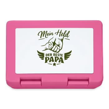 Mein Held: Der Beste Papa - Brotdose - Pink - Vorne