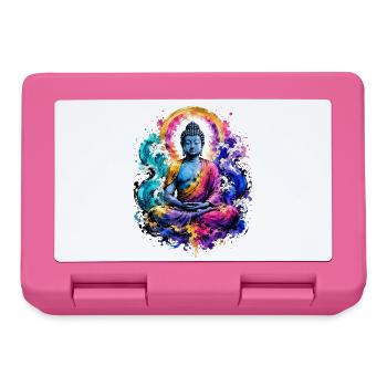 Buddha Wave Meditation Art - Lunchbox - pink - Front