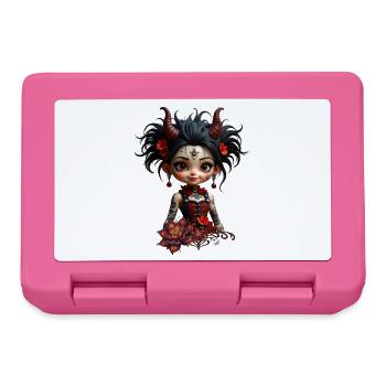 Gotische Lotus Chibi - Brotdose - Pink - Vorne