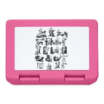 Workout Gym, Muskelaufbau, Fitness Gym - Brotdose - Pink - Vorne