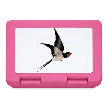 Schwalbe im Flug - Brotdose - Pink - Vorne