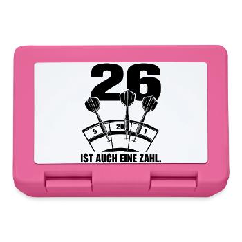 26 ist auch eine Zahl Drei Dartpfeile 5 20 1 - Brotdose - Pink - Vorne