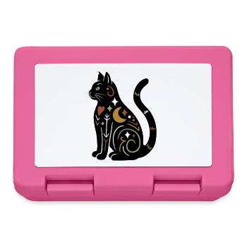 Magische Katze - Schwarz Bunt - Brotdose - Pink - Vorne