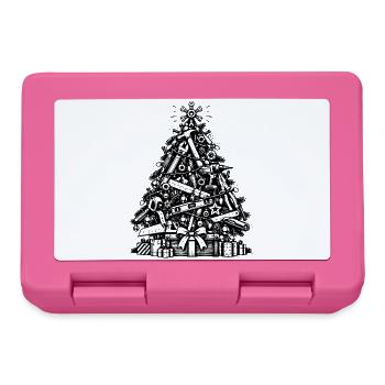 Weihnachtsgeschenk für Heimwerker - Brotdose - Pink - Vorne