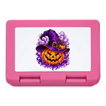 Halloween-Zauberhut Kürbis - Brotdose - Pink - Vorne